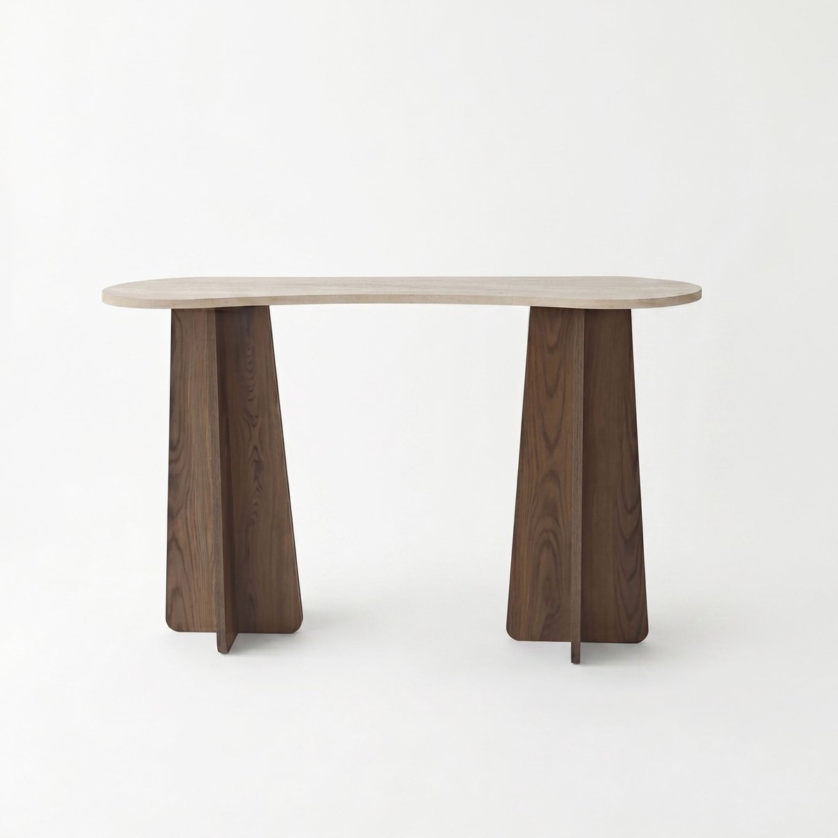 Skye Decor, Ladekast, Zen - Travertine, Walnut, Gemelamineerde spaanplaat, Travertin & Walnoot, 120 x 35 x 75 cm