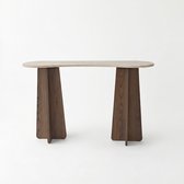 Skye Decor, Ladekast, Zen - Travertine, Walnut, Gemelamineerde spaanplaat, Travertin & Walnoot, 120 x 35 x 75 cm