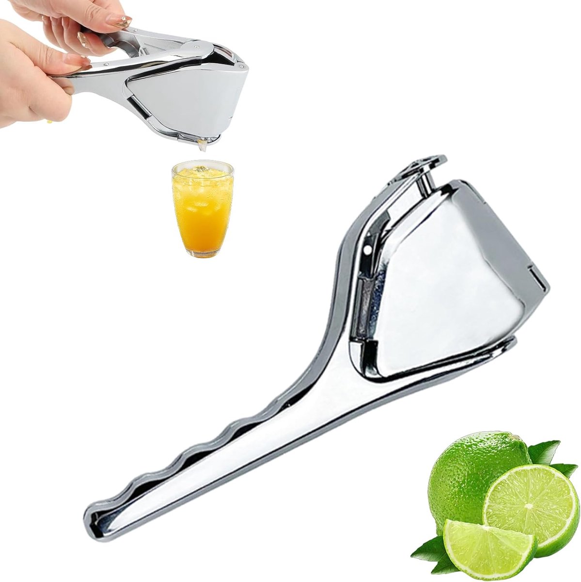 handpers, citruspers, roestvrij staal, sinaasappelpers, handmatig, vaatwasmachinebestendig, voor citroenen, limoenen, sinaasappel, grapfruit