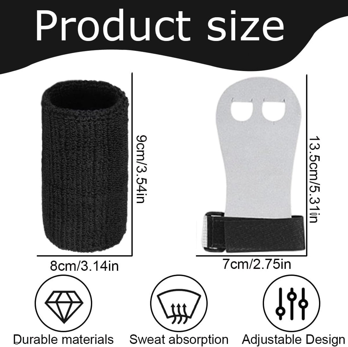1 paar grip-pads voor kinderen, gymnastiekhandschoenen, sportarmbanden, beschermingsset, trainingshandschoenen, gymnastiekband, fitness