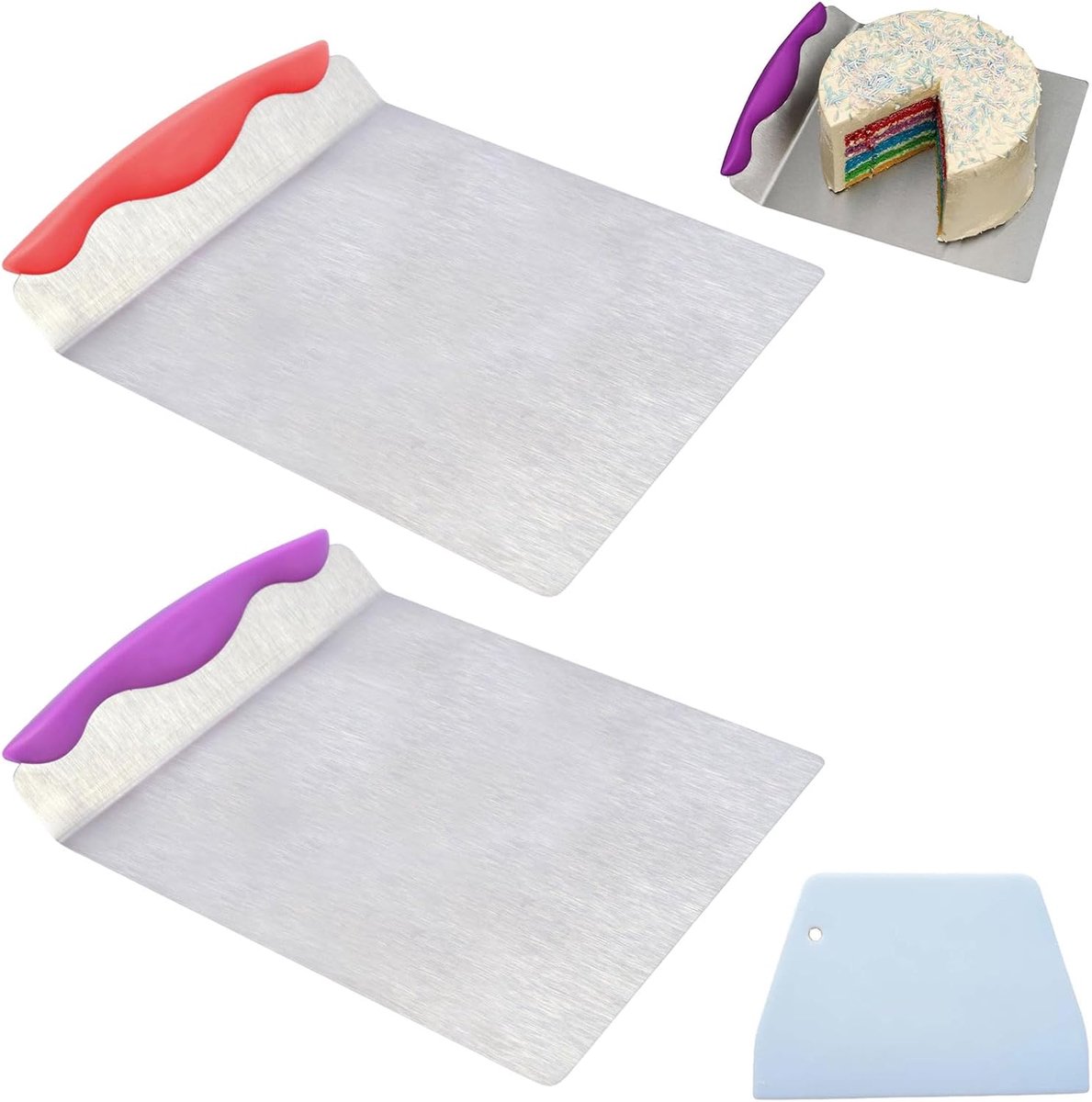 Lifter, Pizza Transfer Tray, Cake Pizza Transfer Lade, Bakgereedschap Voor Brood En Gebak, Geschikt Voor Het Bakken Beginners, Bakliefhebbers En Professionele Bakkers, 24x20 CM, 2 Stuks