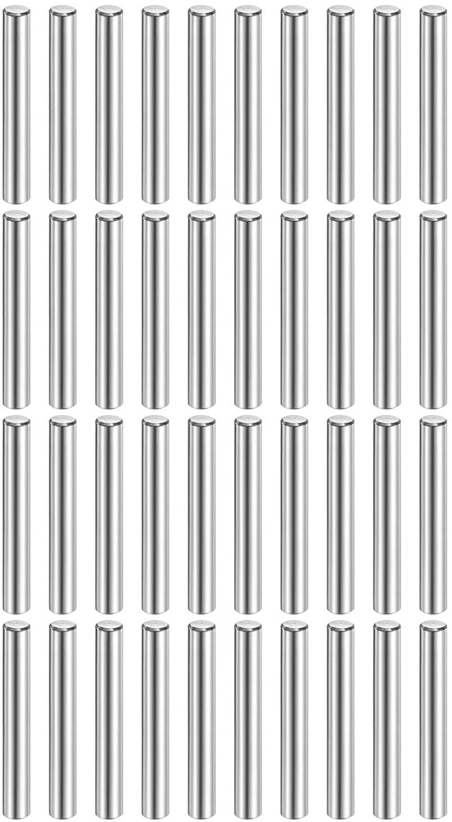 40 stuks 5 mm x 40 mm stiftpennen 316L roestvrij stalen cilinderstiftpennen plankhouders stiftstang bevestigingselementen metalen plankpennen zilverkleurig