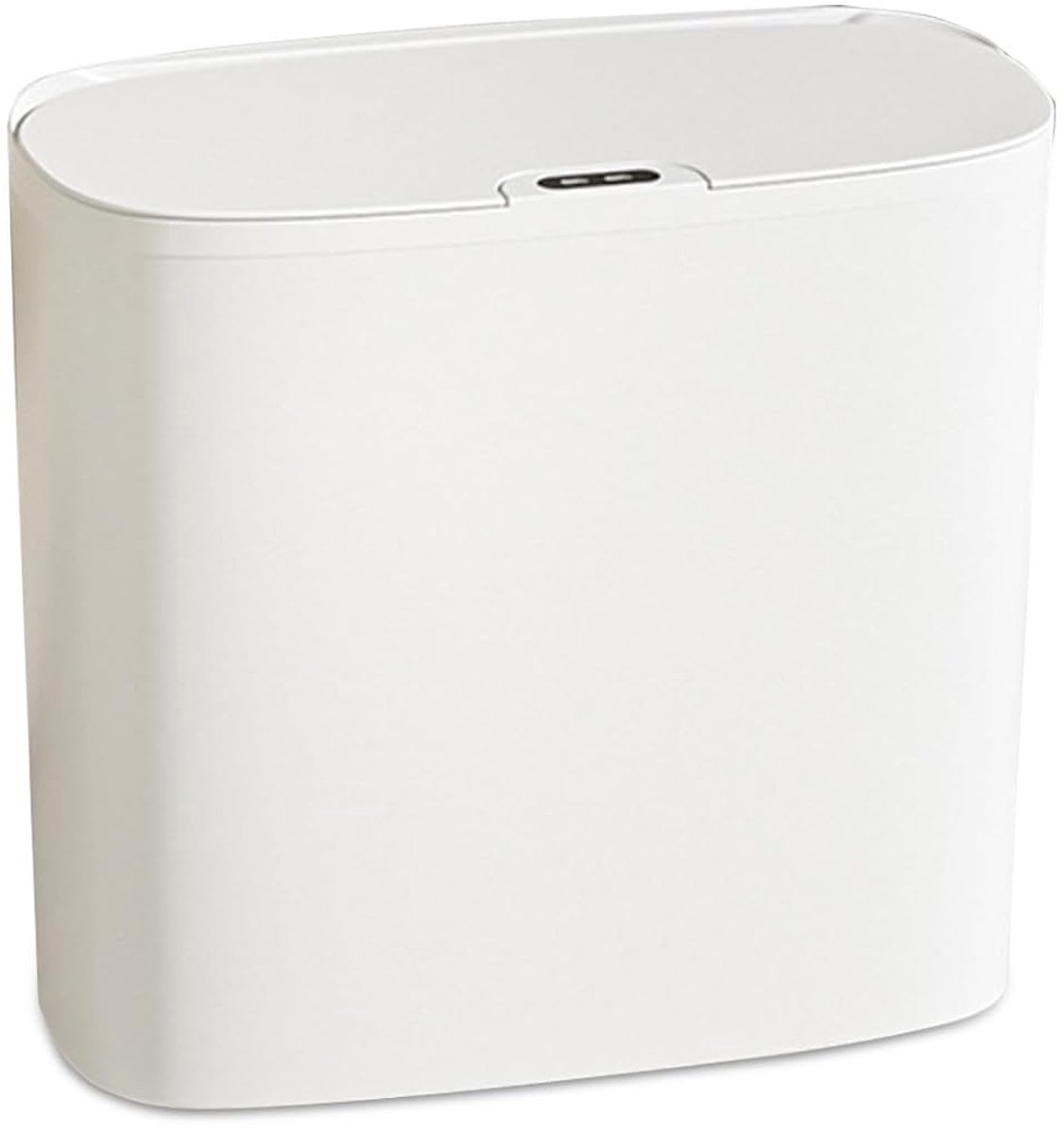 vuilnisemmer met sensor, wandmontage en vrijstaand, elektrische afvalemmer met deksel, waterdicht en geurdicht, voor keuken, badkamer en toilet, stil en ruimtebesparend (wit, 12