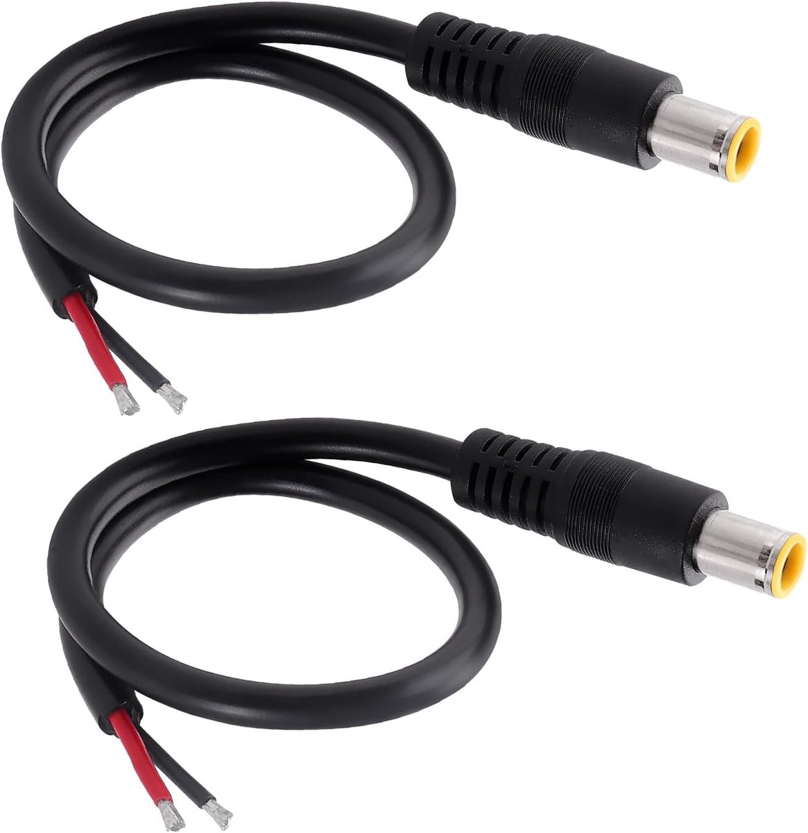 2 Stuks 0.3m 16AWG 12V DC 7.9x0.9 mm Pigtail-Voedingskabel, DC7909 Mannelijke Voedingskabel, voor Zonnecellen, Laptopvoeding