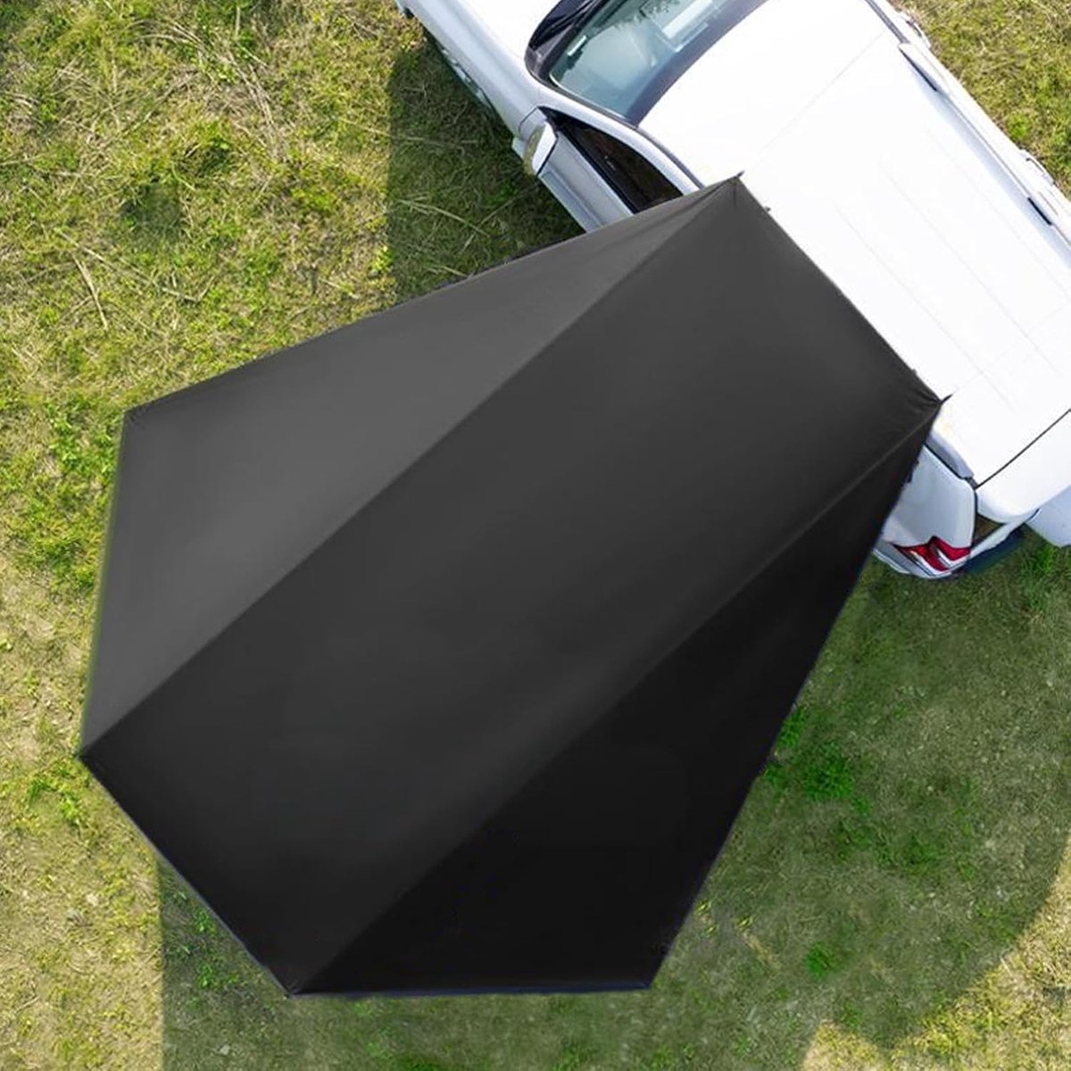 campingzonnezeil, waterdicht, 280 x 380 cm, achterklep, zwart, voor bestelwagen of camper