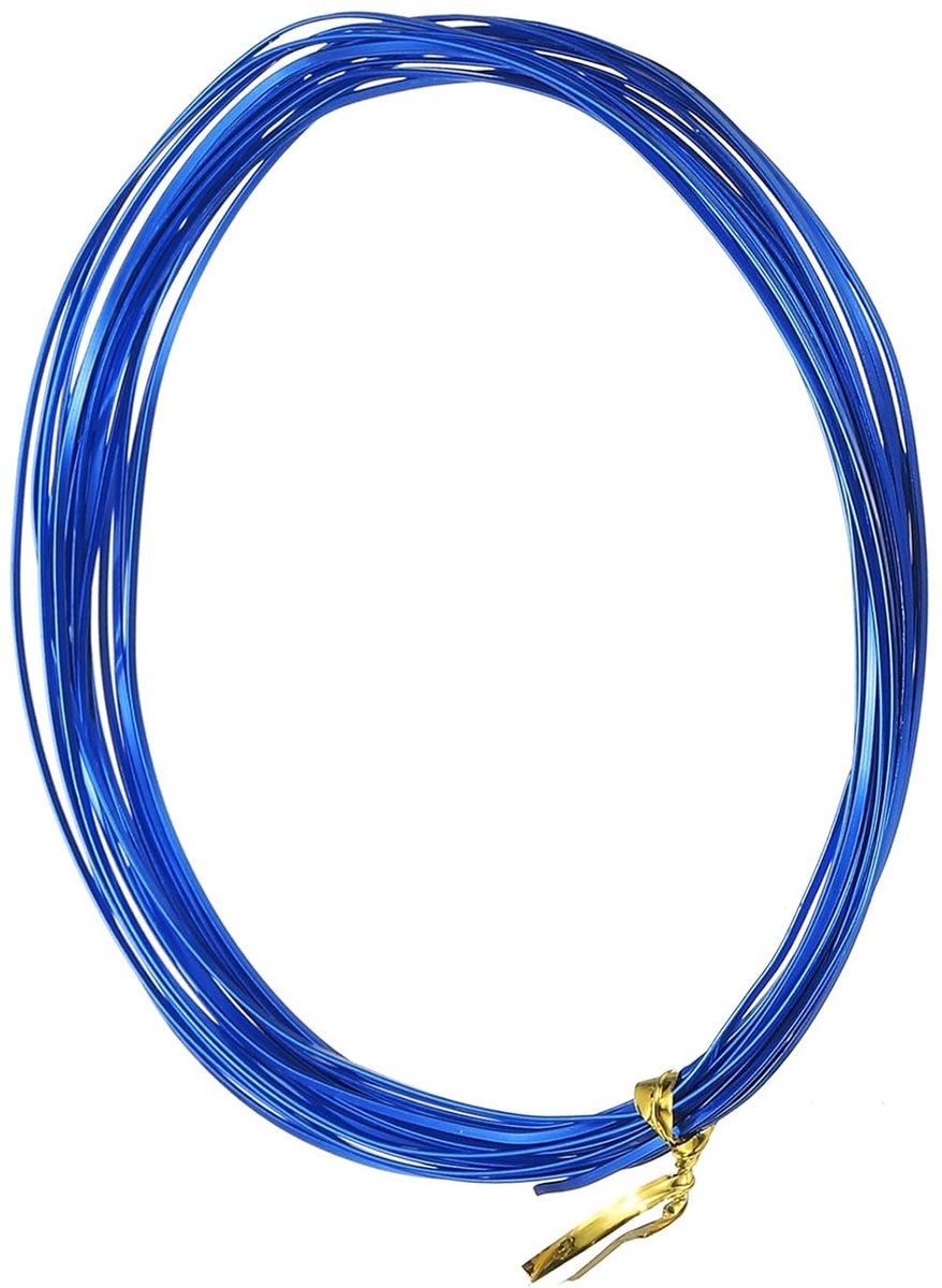 Draad, 24 gauge, 40 meter, flexibel, voor bloemen, bonsai, handwerk, houtsnijwerk, doe-het-zelf, modelleren, sierstenen, metaal, donkerblauw