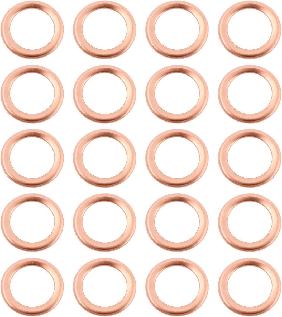 Lord of the Tools 20 stuks Olie-aftapplugpakkingen 12x18x2mm Vul- en afdichtingsringen Holle ringen Koperen afdichtingen Wasmachine Automatische vervanging Aftapplugpakkingen