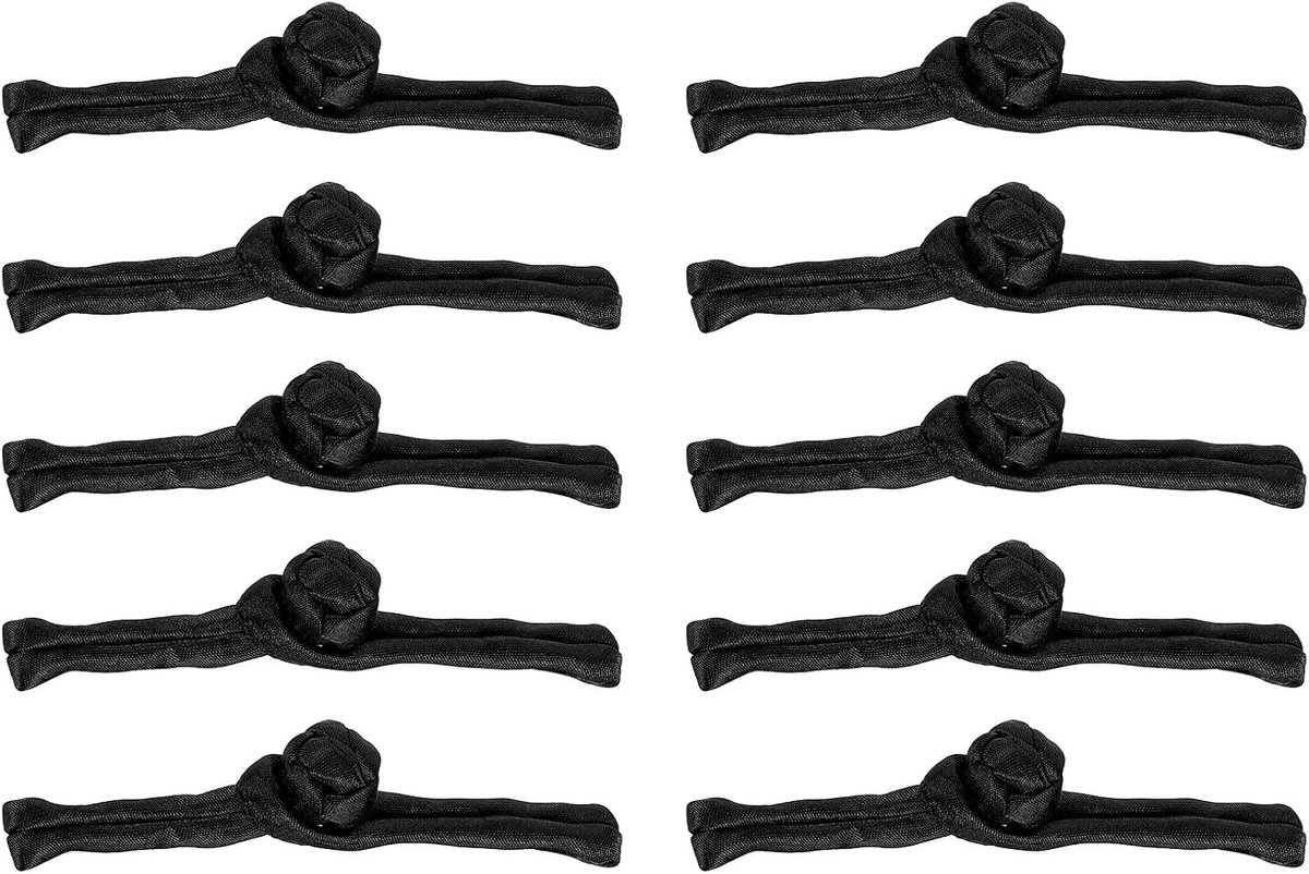 Chinees Knoopsluiting, 10 paar naaiknopen sluitingen voor doe-het-zelf Cheongsam Tang pak, cape, mantels, bruidskostuums, outfit (zwart), zwart, 95 x 13mm