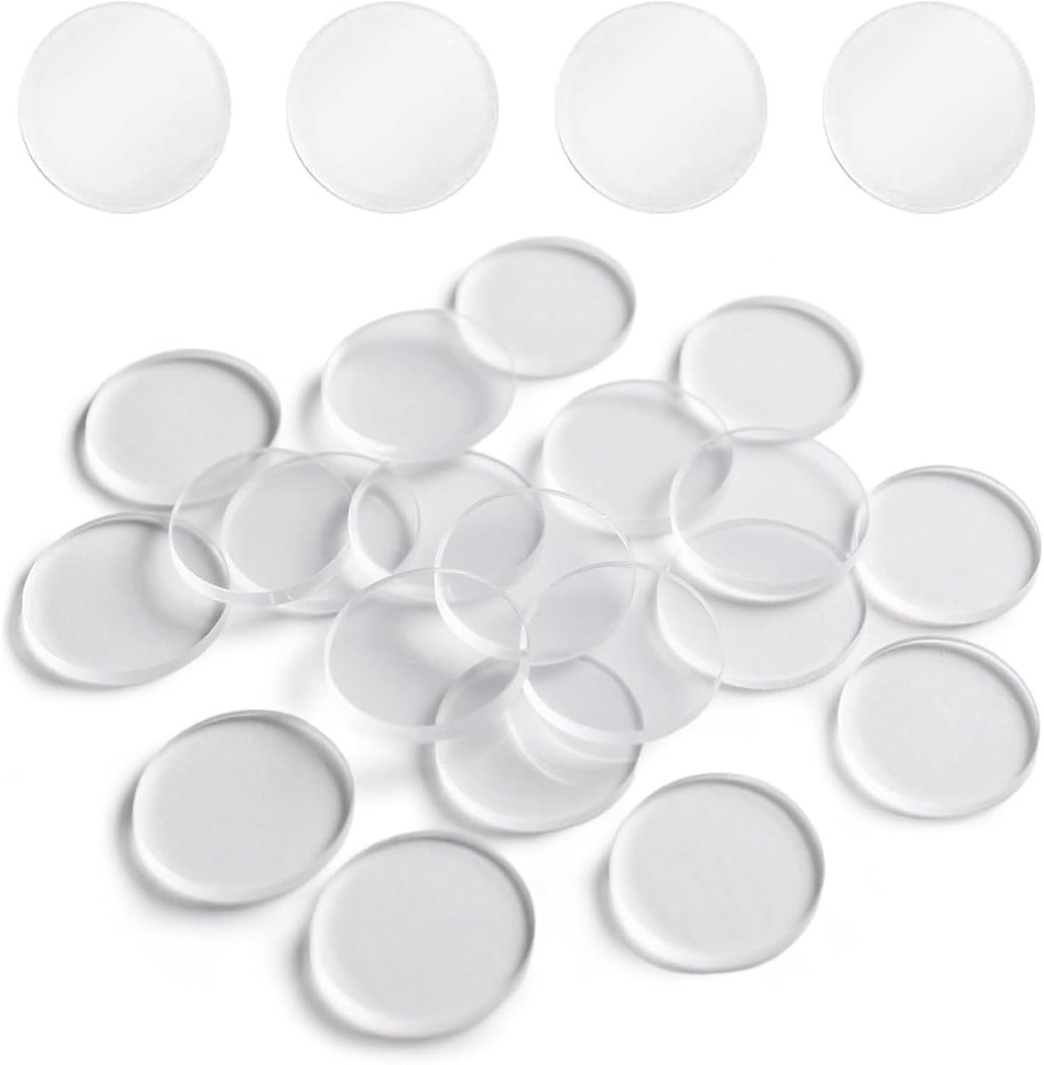 100 transparante plastic schijven (19 mm, 1,6 mm dik) – Getallenlijn & honderdtabel voor reken spelletjes op de basisschool
