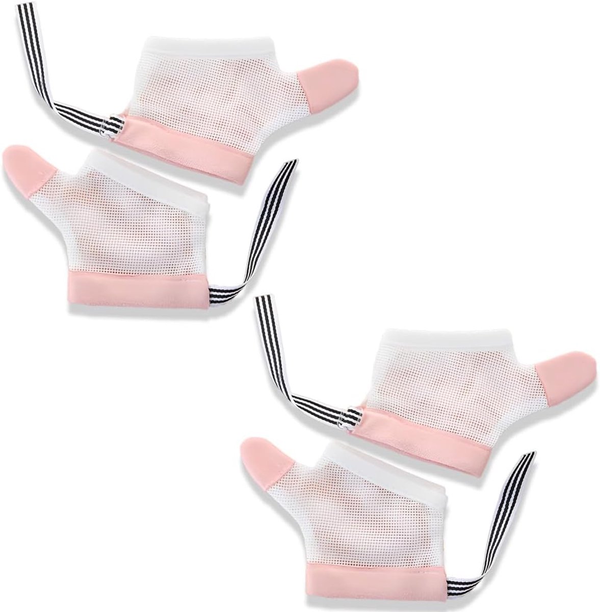 Duimhandschoen voor kinderen voor duimzuigen, afwennen, duim zuigen stop, babyhandschoenen, voor 6 tot 24 maanden, roze, verstelbaar