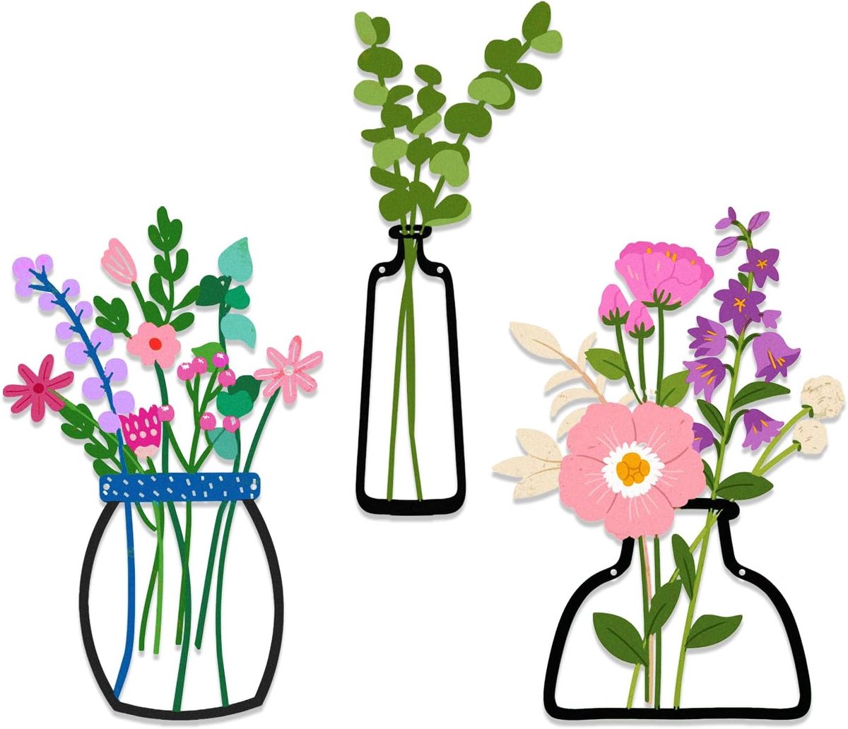 metalen wanddecoraties 3 stuks Metal Flower Wall Decor, Metal Flowers Wall Arts Decor - Rustieke boerderij decoraties voor woonkamer badkamer slaapkamer eetkamer - Housewarming Gifts