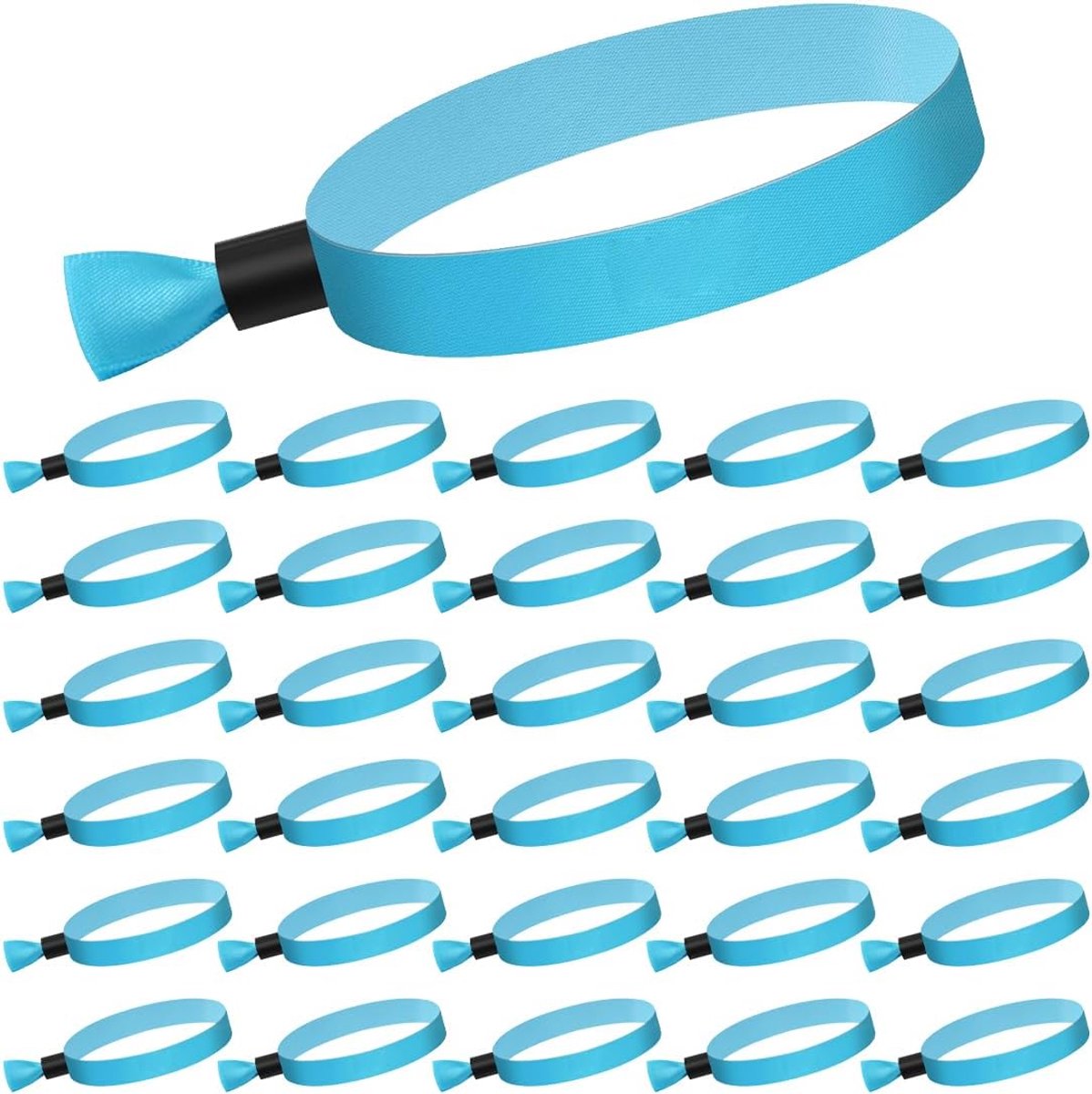 30 stuks evenementenarmbanden, stof, voor bruiloft, concert, bar, verjaardag, festival, feest (blauw)