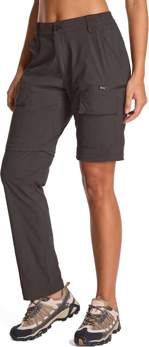 wandelbroek voor dames, lichte ademende trekkingbroek | Sneldrogende outdoorbroek, stretch safari functionele broek, ideaal voor wandelen, outdoor en zomer
