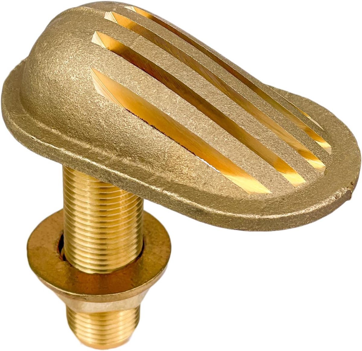 14 - Strandstopcontact van messing voor 1/2 inch boten, compleet met manchet en bevestigingsschijf