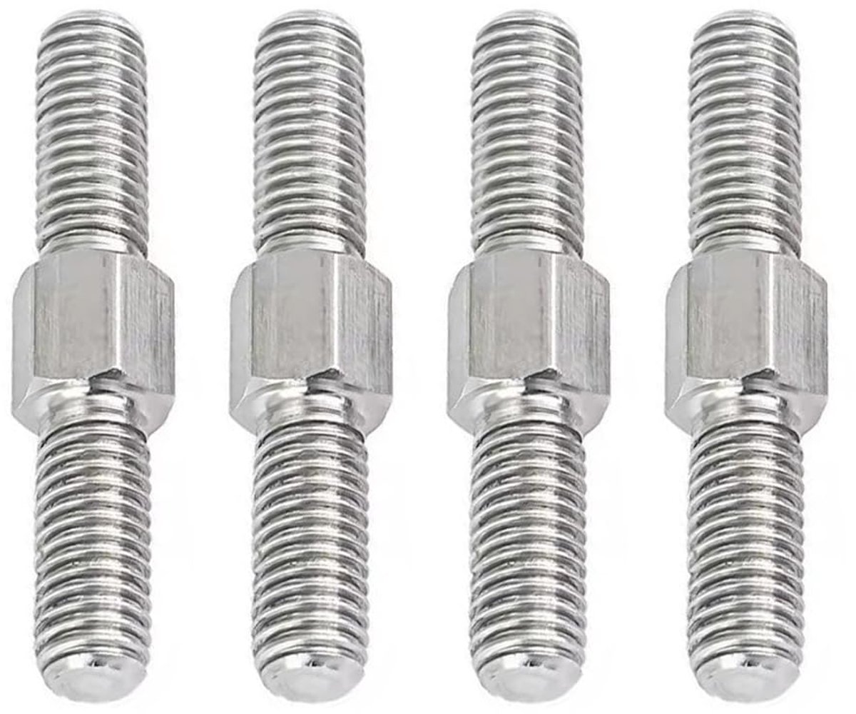 4 Stks 304 Rvs Hex Hoofd Dubbele End Studs Staven, Links/Rechts Draad Staaf Dubbele Einde Draad Staaf Stud Bouten M6 x 40mm