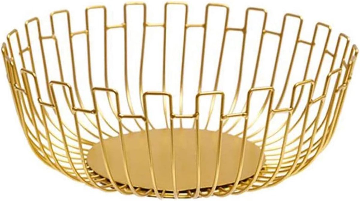 fruitmand Fruitschaal Fruithouder Fruitschaal metalen draad fruitschaal creatieve geometrische patroon Grote ronde opslag manden for brood fruit snacks snoep for keuken aanrecht fruit organizer Fruitr