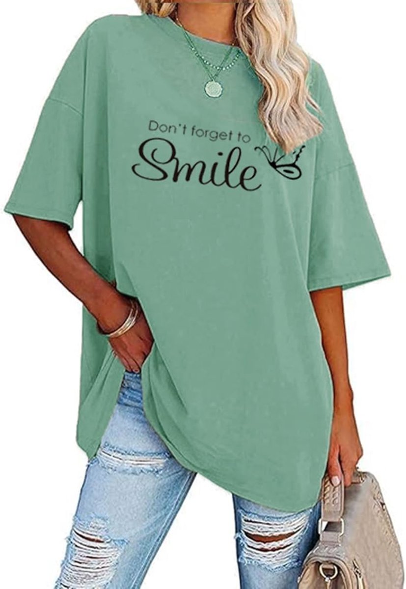 Dames T-shirt lange mouwen / korte mouwen oversized bovenstuk katoen shirts casual losse lange mouwen tops tuniek