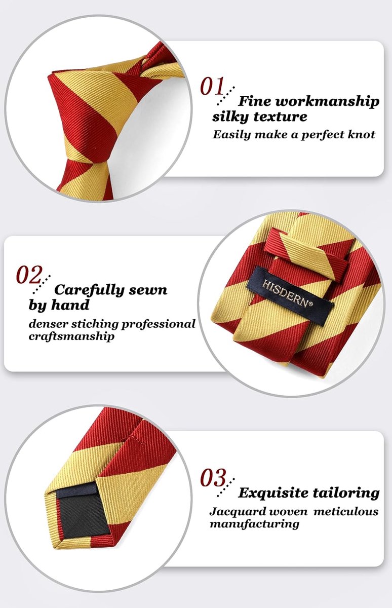 Gestreepte bruiloft stropdas zakdoek heren stropdas & pochet set