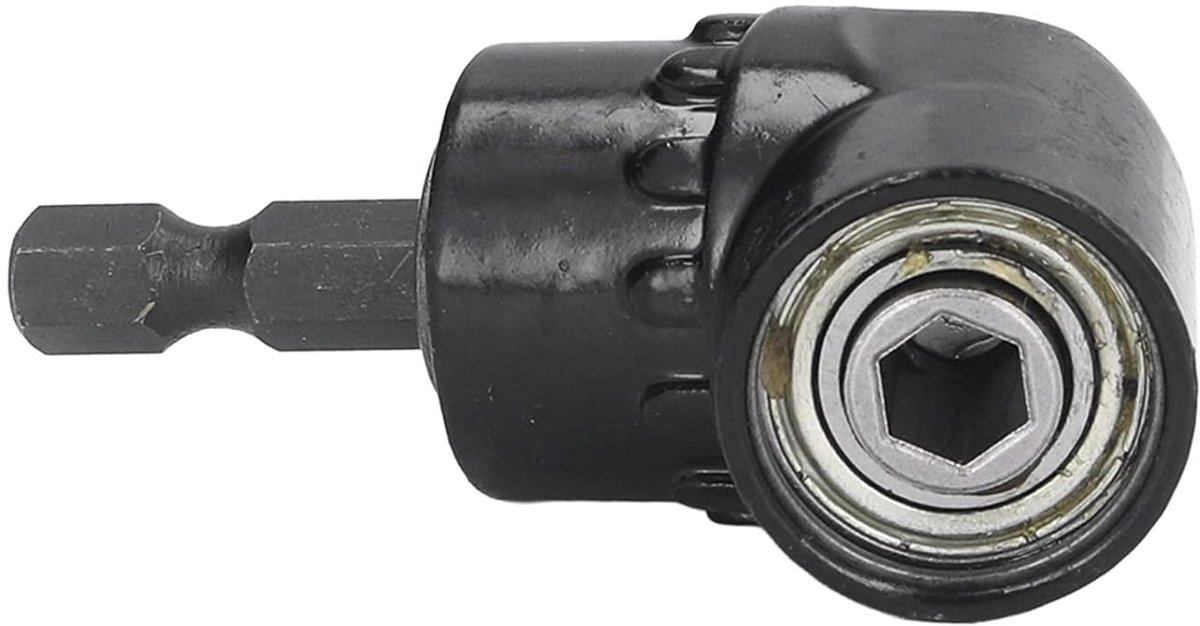 Booradapter, Haakse Booradapter, Chroom-vanadiumstaal Schuine Bithouderbevestiging, met 1/4 Inch Zeskantige Schacht, Krachtige Magnetische Boorpersen