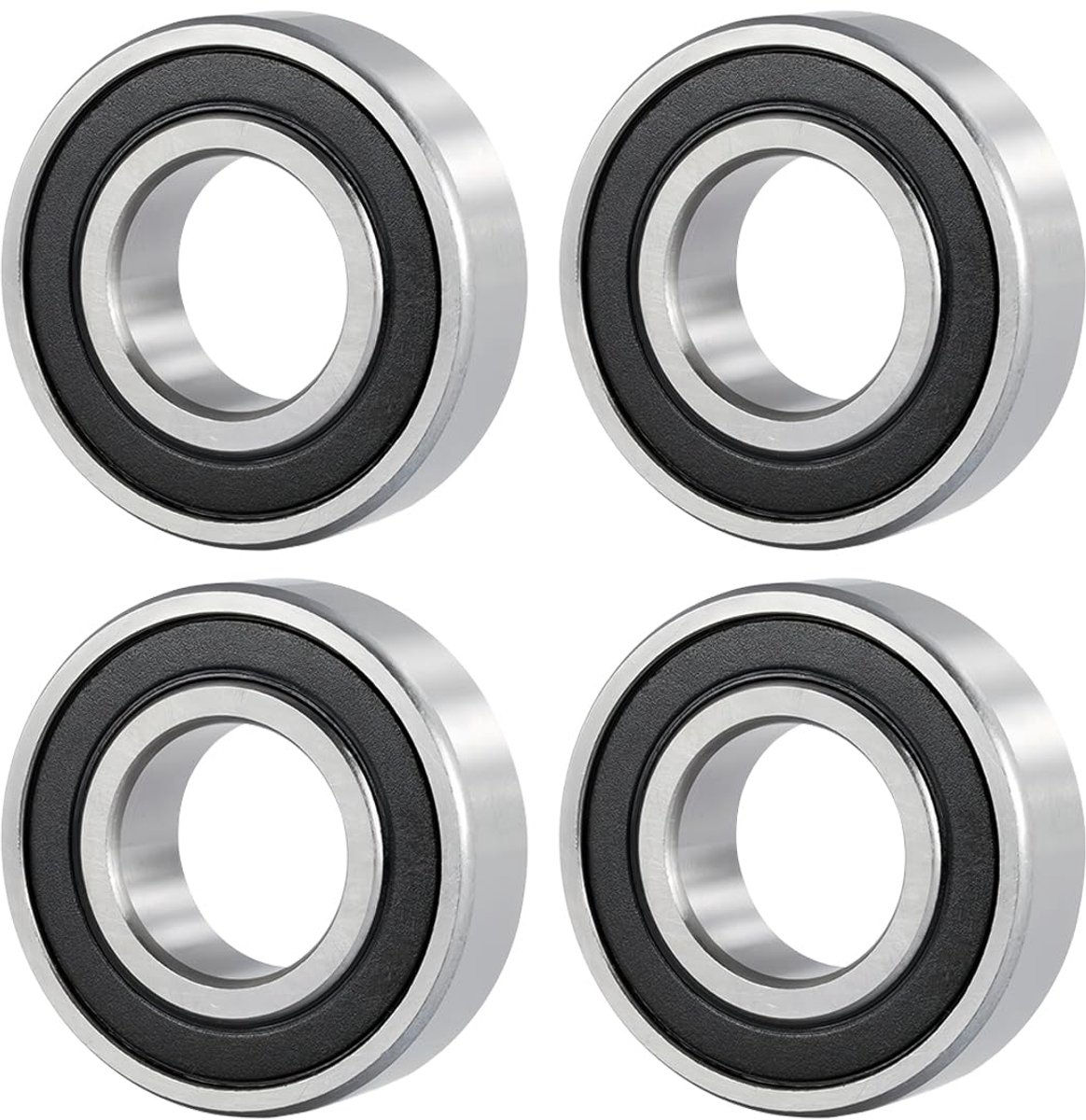 Groefkogellagers, rubberen afdichting groefkogellagers 6001-2RS, groefkogellagers met dubbele rubberen afdichting, voor kleine motoren, huishouden, transporttechniek