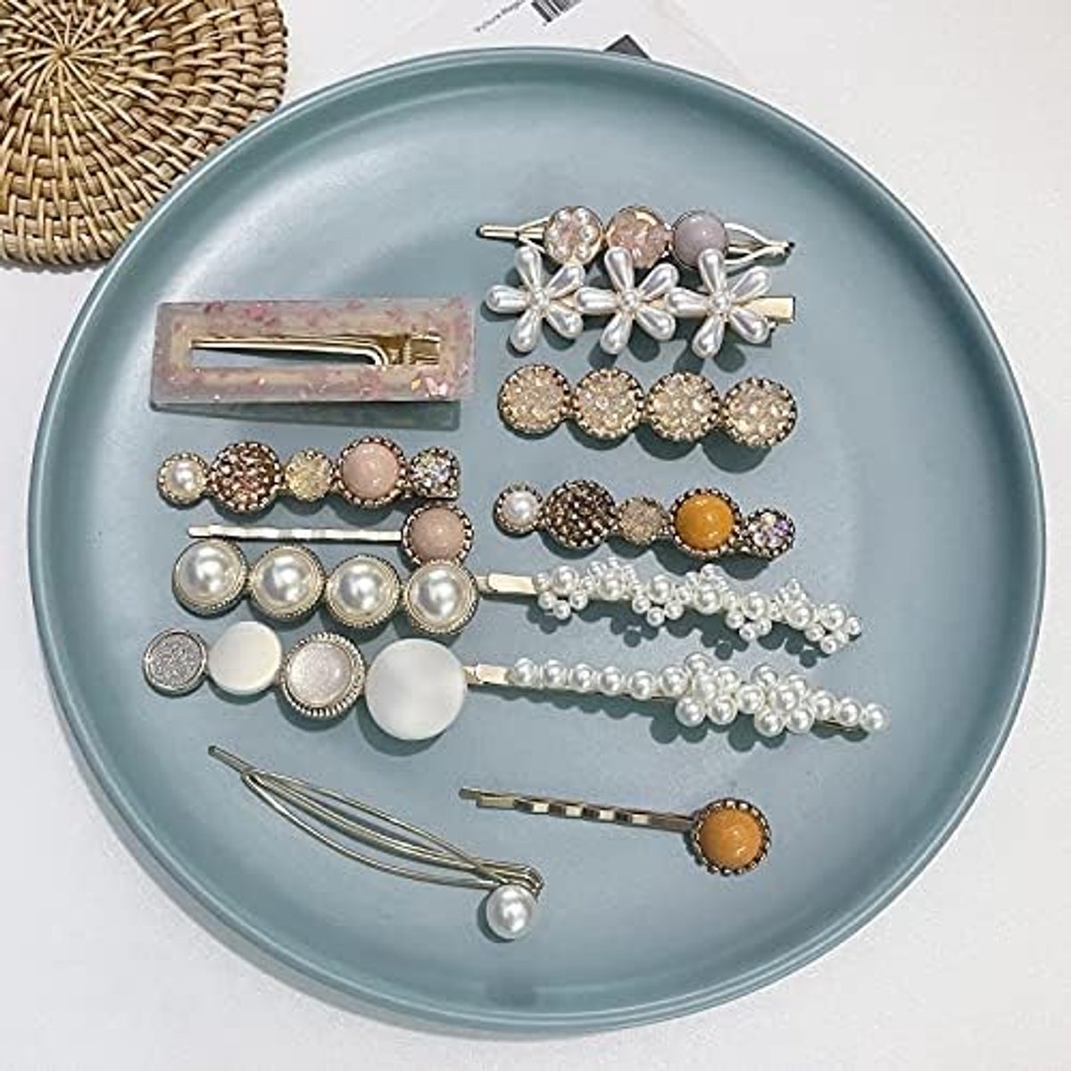 20 STKS Parels Haarspeldjes Mode Koreaanse Stijl Acryl Hars Haarspeldjes Haarspeldjes Haarspelden Voor Vrouwen En Dames Meisjes Hoofddeksels Styling Tools Haaraccessoires