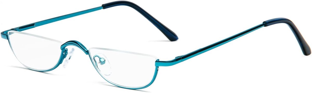 Uniseks leesbril, half frame, ultradunne leessteunen met metalen scharnier