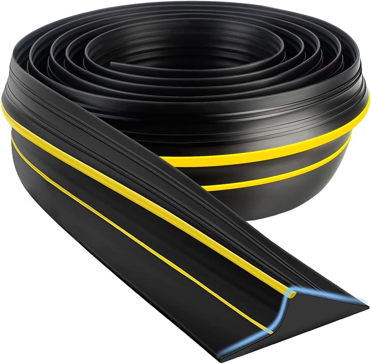 6 m/12 mm dikke garagedeur afdichting van EPDM, universele waterdichte vloerbuffer-afdichtingsstrips, tochtstopper, tegen insecten, vervangende afdichting, weerbestendig