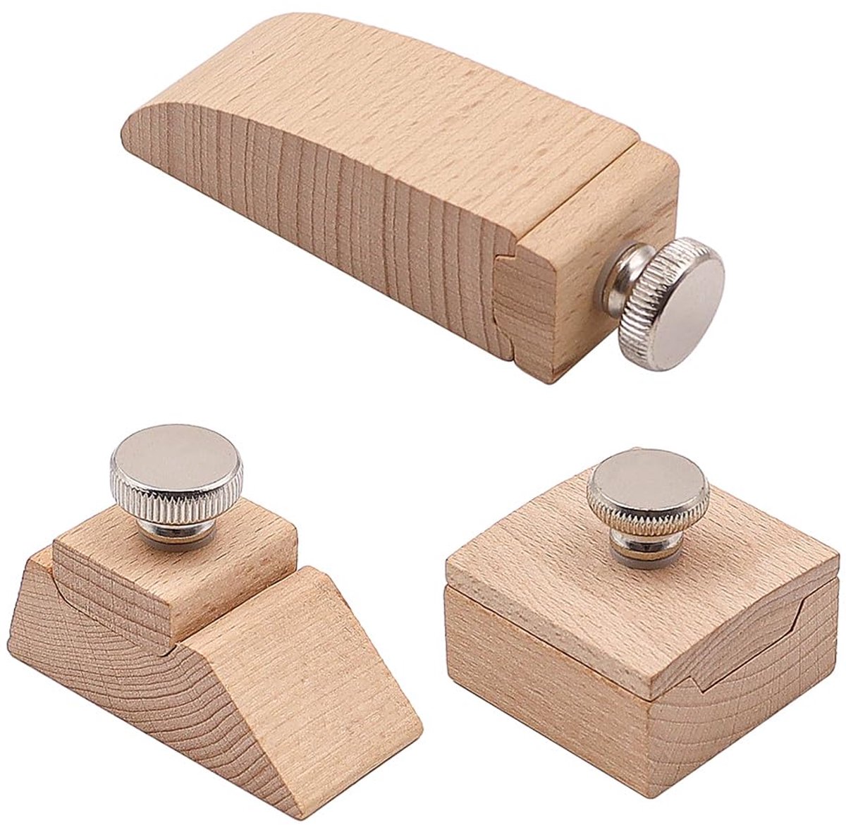 3 stuks lederen schuurpapier handgemaakte schuine kleine natuurlijke vierkante hand- of polijstgereedschap houder voor schuurmachines