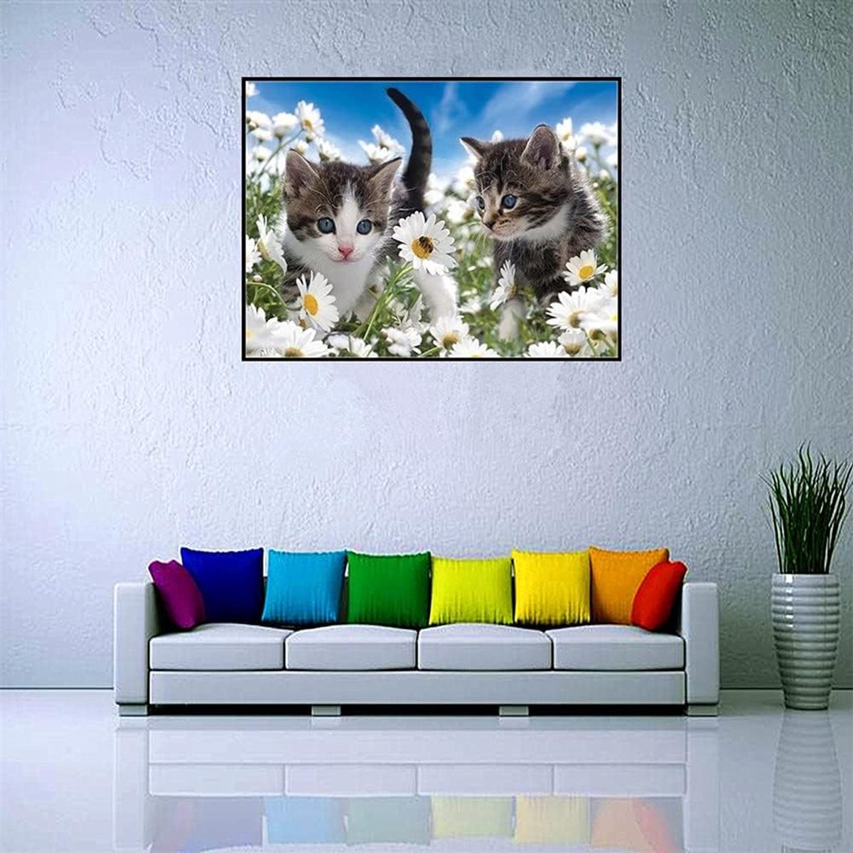 Kits voor volwassenen en kinderen Kitten Grote Size Full Drill Diamond Borduurwerk Schilderen Mozaïek Afbeeldingen op Nummer Kits Gift voor Home Wall Decor Foto 80x220cm