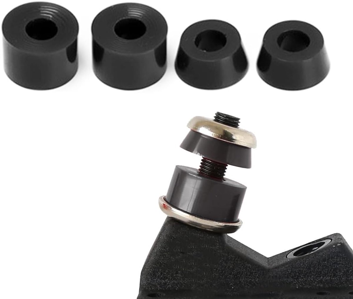 bushings set - 4 stuks stuurrubbers standaard cilinder voor truck, longboard-accessoires reserveonderdelen cups, beste skateboardbushings om te vervangen, perfect