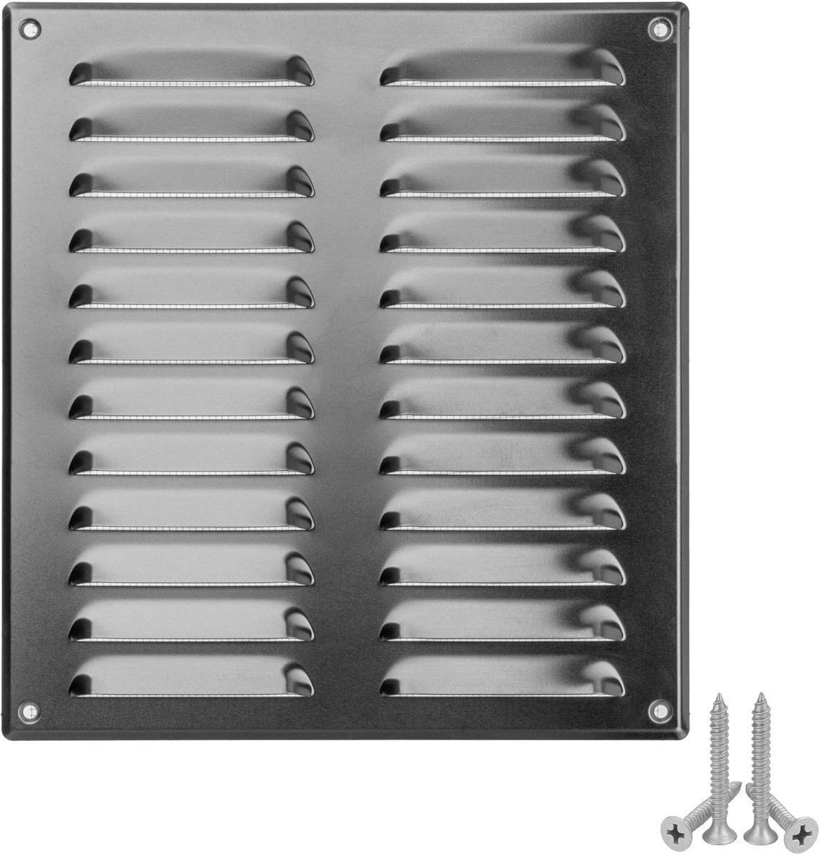 260 x 280 mm metaal aluminium ventilatierooster met insectenbescherming - rooster voor ventilatie - afvoerrooster