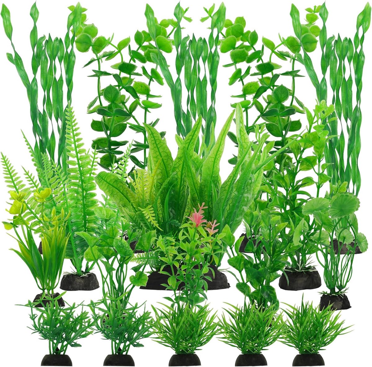 Plastic aquariumplanten, kunstmatige waterplanten, aquariumplanten, aquariumplanten, aquariumgrasplant voor aquariumdecoraties