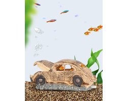 boxtech Aquarium Ornament, Fish Tank Decoraties Kunstmatige Poly Hars Bubbler Ornament-Lucht Steen Verbergen Grot (Auto)