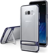 Samsung Galaxy A8 Plus (2018) bumper - Goospery Dream Stand Bumper Case - Donker Blauw