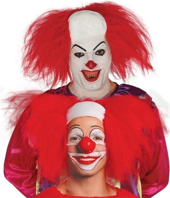 bol.com | Horror killer clownspruik voor volwassenen - Halloween -  Horrorclown - Killer clown -...