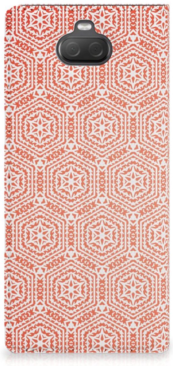 Sony Xperia 10 Plus Hoesje met Magneet Pattern Orange