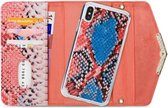 Apple iPhone Xs Hoesje - Mobilize - Velvet Serie - Kunstlederen 2in1 Case / Clutch - Coral Snake - Hoesje Geschikt Voor Apple iPhone Xs