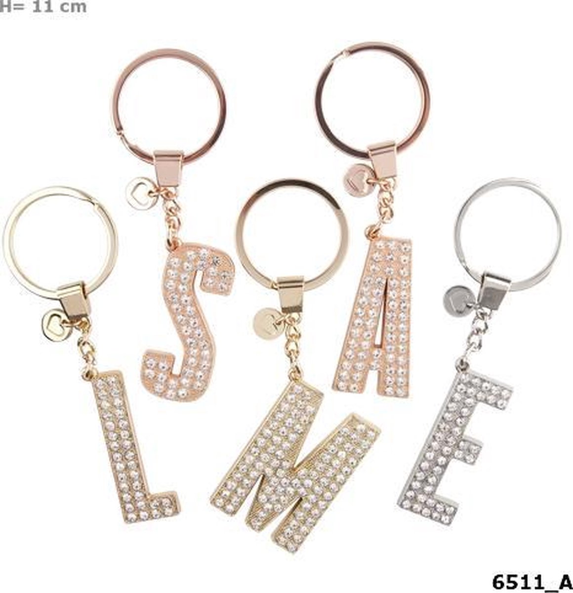 Topmodel Sleutelhanger STRASS - C