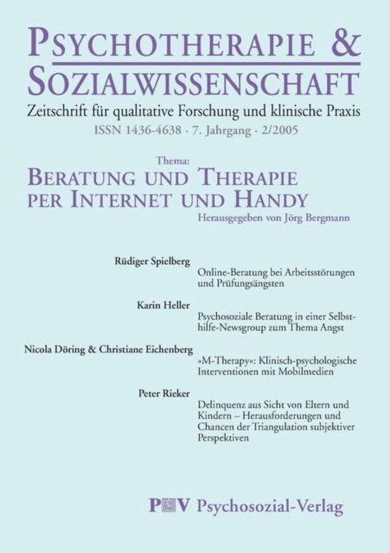 Psychotherapie & Sozialwissenschaft 2/2005 - cover