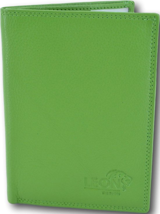 LeonDesign - 16-P2457-13 - classeur pour papiers de voiture - vert piquant - cuir