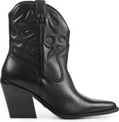 Bronx Vrouwen Leren       Cowboy Laarzen  / Western Boots 34225-G - Zwart - Maat 37
