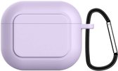 Case Cover geschikt voor geschikt voor Apple Airpods 3 - Siliconen Paars | Watchbands-shop.nl