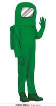 Guirca - Among Us Kostuum - Sus Looking Groene Space Invader Onder Ons Among Us Astronaut Kind Kostuum - groen - 10 - 12 jaar - Carnavalskleding - Verkleedkleding