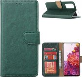 LuxeBass Hoesje geschikt voor Samsung Galaxy S20FE - Bookcase Groen - portemonnee hoesje - telefoonhoes - gsm hoes - telefoonhoesjes