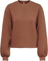 Jacqueline de Yong Trui Jdyruth L/s Quilt Sweat Jrs 15242862 Russet Dames Maat - L