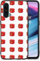 Smartphonehoesje OnePlus Nord CE 5G GSM Hoesje met Zwarte rand Paprika Red