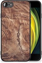 Telefoon Hoesje iPhone 7/8/SE 2020/2022 Backcover Soft Siliconen Hoesje met Zwarte rand Boomstam