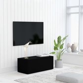 Decoways - Tv-meubel 80x34x30 cm spaanplaat zwart