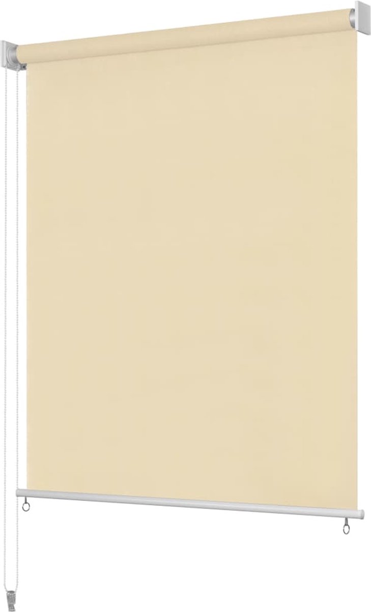 Decoways - Rolgordijn voor buiten 120x140 cm crème