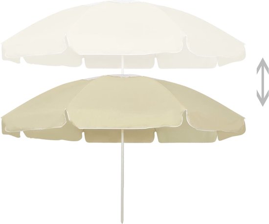 Strandparasol green stripes 180 cm | #1 in Strandparasols
